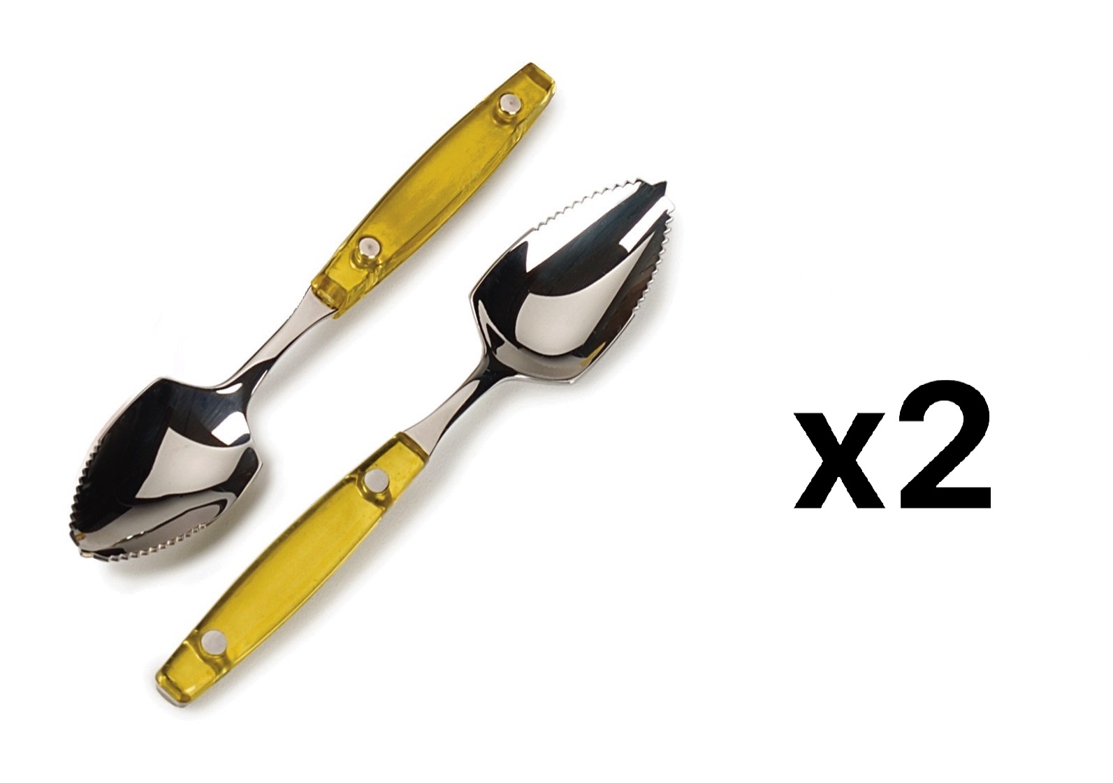 RSVP Grapefruit Spoons Set Of 2 W/ Serrated Edges 18/10 Stainless Steel